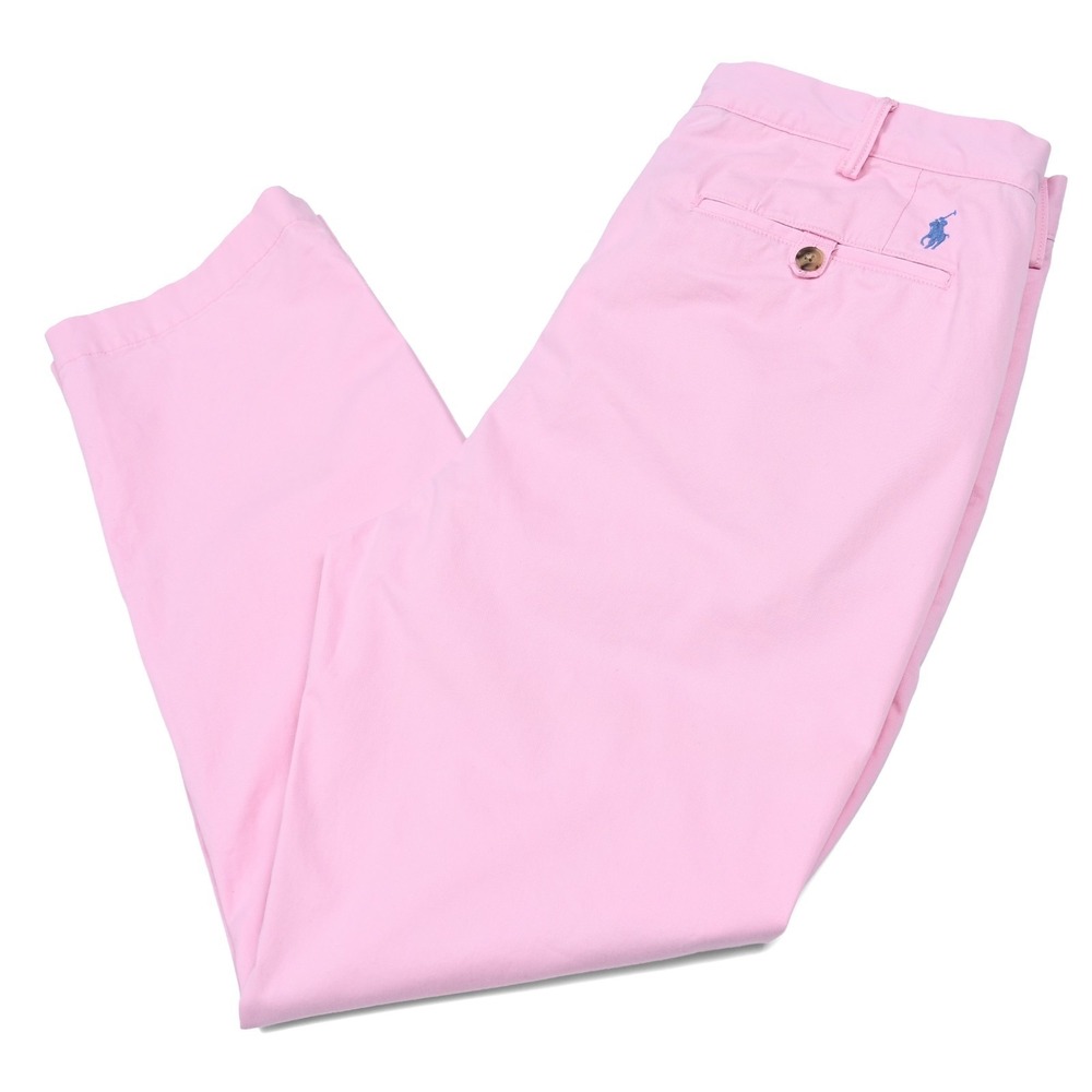 Polo Ralph Luaren Stretch Straight Fit Chino Pants Pink Men's 36x32 (37x31)